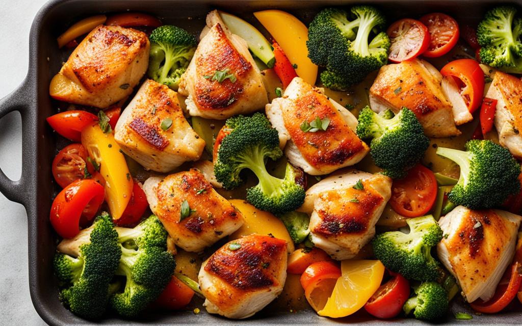 Ayam Panggang Kotak dengan Sayuran